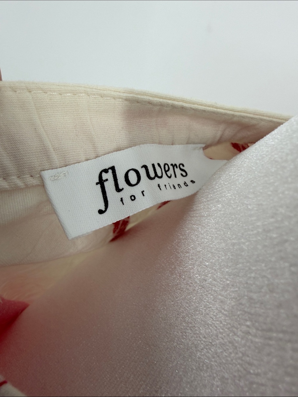 Flowers For Friends Embroidered Mini Dress XS Pink Cream Cottagecore Boho - Picture 7 of 8